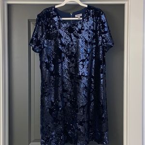 Chelsea28 Navy Sequin Dress